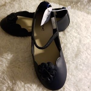 NWT Girl's Old Navy sz10 Navy Scalloped Flat